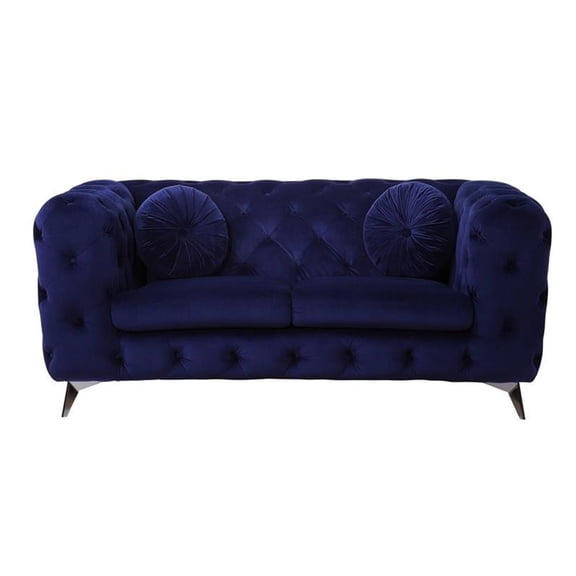 ACME Atronia Loveseat in Blue Fabric