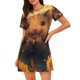 thumbnail image 1 of Balery Cute Sunflower Guinea Pig Camisón de manga corta con cuello redondo para mujer, cómodo y elegante., 1 of 6