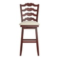 thumbnail image 4 of Weston Home Sheena French Ladder Back Bar Height Swivel Stool, Antique Berry, 4 of 5
