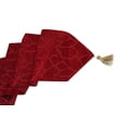 thumbnail image 4 of Violet Linen Milano Arts Artistic Design, Polyester Jacquard Chenille, with Tassles, Burgundy, 13 Inch by 70 Inch, Decorative Table Runners, 4 of 7