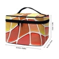 thumbnail image 6 of HELLHERO Stained Glass Geometric Travel Cosmetic Bag Make Up Case Organizer Large Capacity Polyester Portable Traveling Traveling, 6 of 6