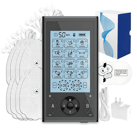 Four Channel TENS Muscle Stimulator - 24 Modes EMS Massage M - TENS Unit by MICHPONG