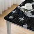 thumbnail image 5 of WYYP Stars Moon Space Art Square Tablecloth Outdoor Fitted 100% Polyester Fiber 36*36, 5 of 8