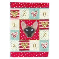 Carolines Treasures CK5141GF Oriental Bicolor Cat Love Flag Garden Size Small multicolor