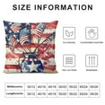 thumbnail image 5 of Creowell  4th of July Patriotic Stripes Throw Pillow Covers,  Independence Memorial Day USA Flag Gnome Vases Truck Decorations for Sofa Couch, 5 of 5