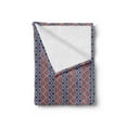 thumbnail image 2 of Ethnic Soft Flannel Fleece Throw Blanket, Diagonal Checkered Pattern with Simple Blossoms Geometric Design with Dots, Cozy Plush for Indoor and Outdoor Use, 50" x 60", Multicolor, by Ambesonne, 2 of 5