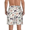 thumbnail image 3 of KLL Black Cat And Snake Men's Casual Summer Beach Shorts Hawaiian Shorts with Pockets-Small, 3 of 5