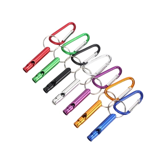 WINDLAND Loud Aluminum Alloys Survival Whistle With Carabiner Clip For Outdoor Emergencies Hiking Camping Safety
