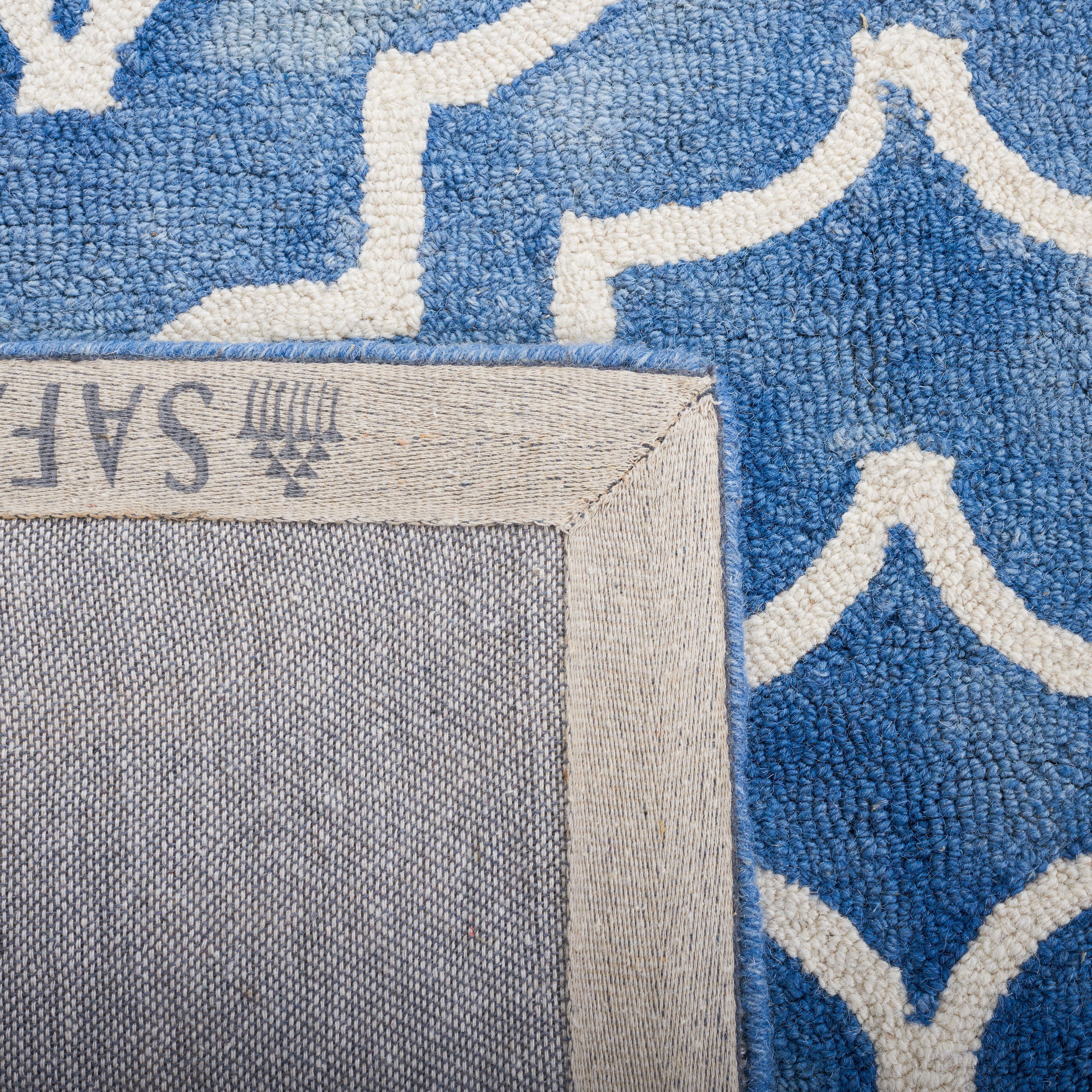 Safavieh Dip Dye Lairos Distressed Wool Area Rug, Blue/Ivory, 6' x 9'