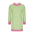 thumbnail image 5 of Npasoilc Hooded Sweatshirt Dresses for Women Fall Trendy Long Sleeve Drawstring Round Neck Lightweight Soft Hoodie Dresses Striped Printed Casual Fall Sweatshirts Hoodie Dress with Pockets, 5 of 5