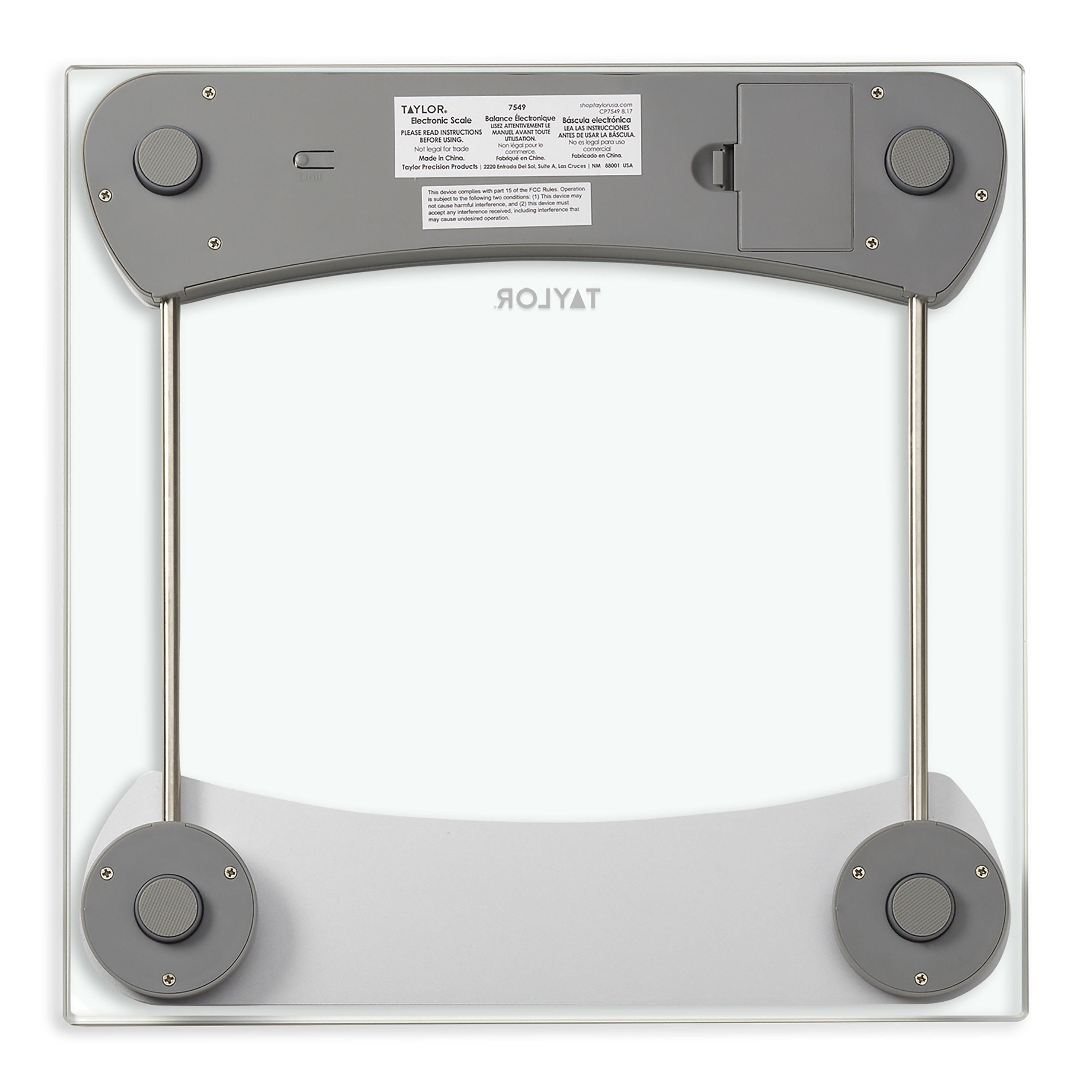 Taylor LCD Body Weight Scale Battery Powered Brushed Stainless Steel 400lb  Capacity