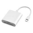thumbnail image 2 of Lightning SD & Micro SD Reader for iPhone, Dual Slots Card Adapter with Plug and Play, 2 of 7