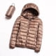 thumbnail image 1 of Chaqueta de plumón ligera para mujer, versión con capucha, chaqueta de plumón de pato blanca corta para mujer, chaqueta de plumón ligera para mujer, 1 of 1