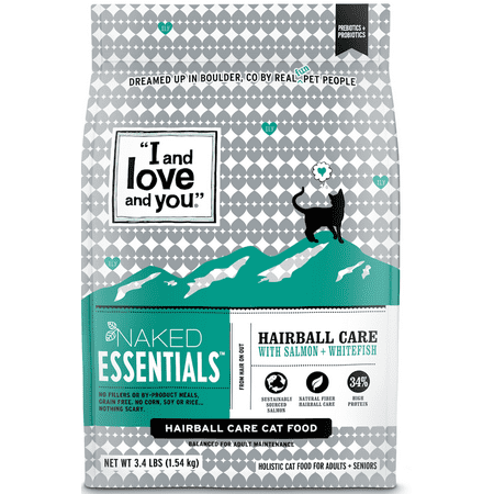 I and love and you Naked Essentials Dry Cat Food Hairball Care with Whitefish and Salmon 11 lb