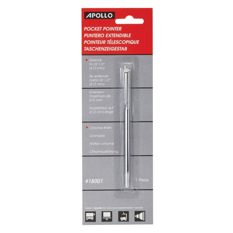 Slimline Pen-Size Pocket Pointer with Clip, Extends to 24.5 Slimline Pen-Size Pocket Pointer with Clip, Extends to 24.5