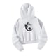 thumbnail image 4 of Sudadera con capucha Sudadera con capucha corta de moda Sudadera con capucha de manga larga transpirable con estampado gráfico Blanco, 4 of 8
