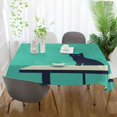 thumbnail image 3 of Yayeee Tablecloths 60" x 108" Rectangle Wrinkle Resistant Party Table Cover, Green Cat, 3 of 8
