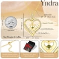 thumbnail image 6 of Yndra 18K Gold Plated Heart Necklace for Women,S925 Sterling Silver August Peridot Birthstone Butterfly Pendant Necklace,Jewelry Gift for Her Wife Mom Girlfriend,Birthday Mother’s Day Gift, 6 of 10