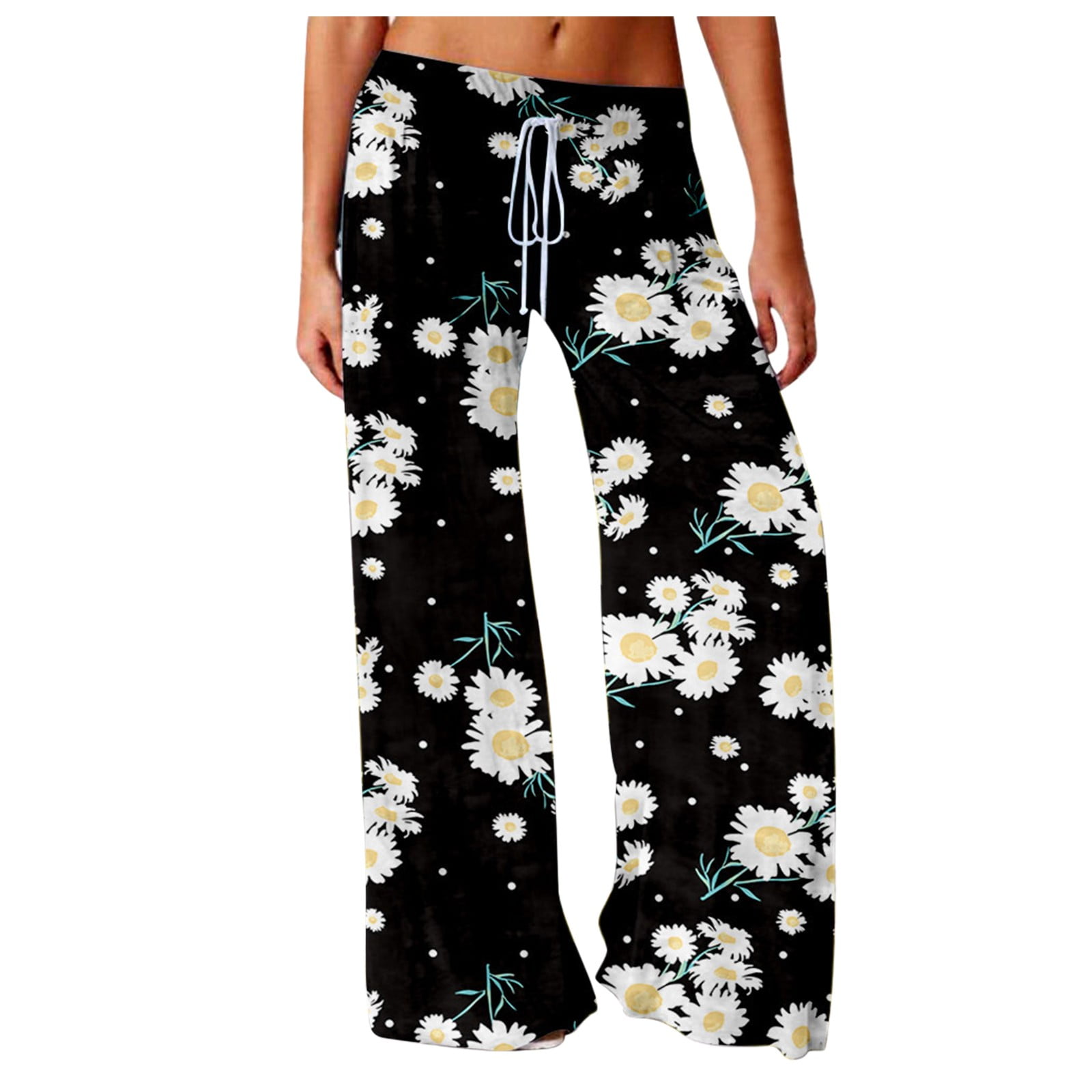 Xinqinghao Sweat Pants Women's Exercise Yuga Loose Print Mid Waist ...