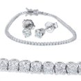 thumbnail image 1 of 3ct Diamond Studs & Tennis Bracelet Set 14K White Gold, 1 of 4