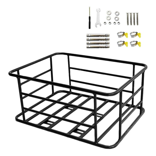 Bike Rear Basket Detachable Luggage Rack Takeaways Carrier Rear Bike Cargo Rack M