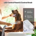 thumbnail image 2 of PUPIHOM Pet Hair Dryer, Dog Hair Blower with Adjustable Air Flow and Temperature Control, Smart Pet Dryer with LED Display, 3 Nozzles, Dryer, 2 of 7