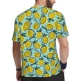 thumbnail image 2 of Wukai Lemon Print Men's Short-Sleeved Mesh T-Shirt,Quick-Dry Short Sleeve Workout T-Shirt-X-Large, 2 of 8