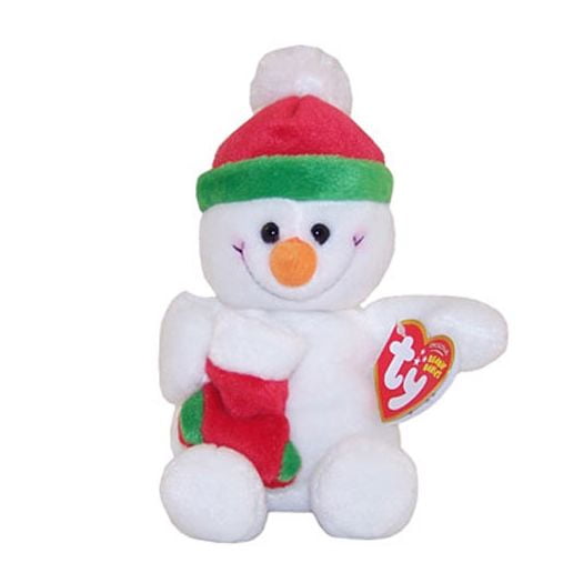 Ty Beanie Babies Stockings the Snowman Christmas Plush 2010