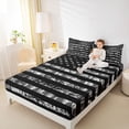 thumbnail image 4 of Homewish American Flag Print Twin Sheet Sets,Retro Rustic Camo Twin Fitted Sheet,Vintage Geometric Striped Flat Sheet For Boys Kids,Microfiber Bedroom Decor,3-Piece, 4 of 7