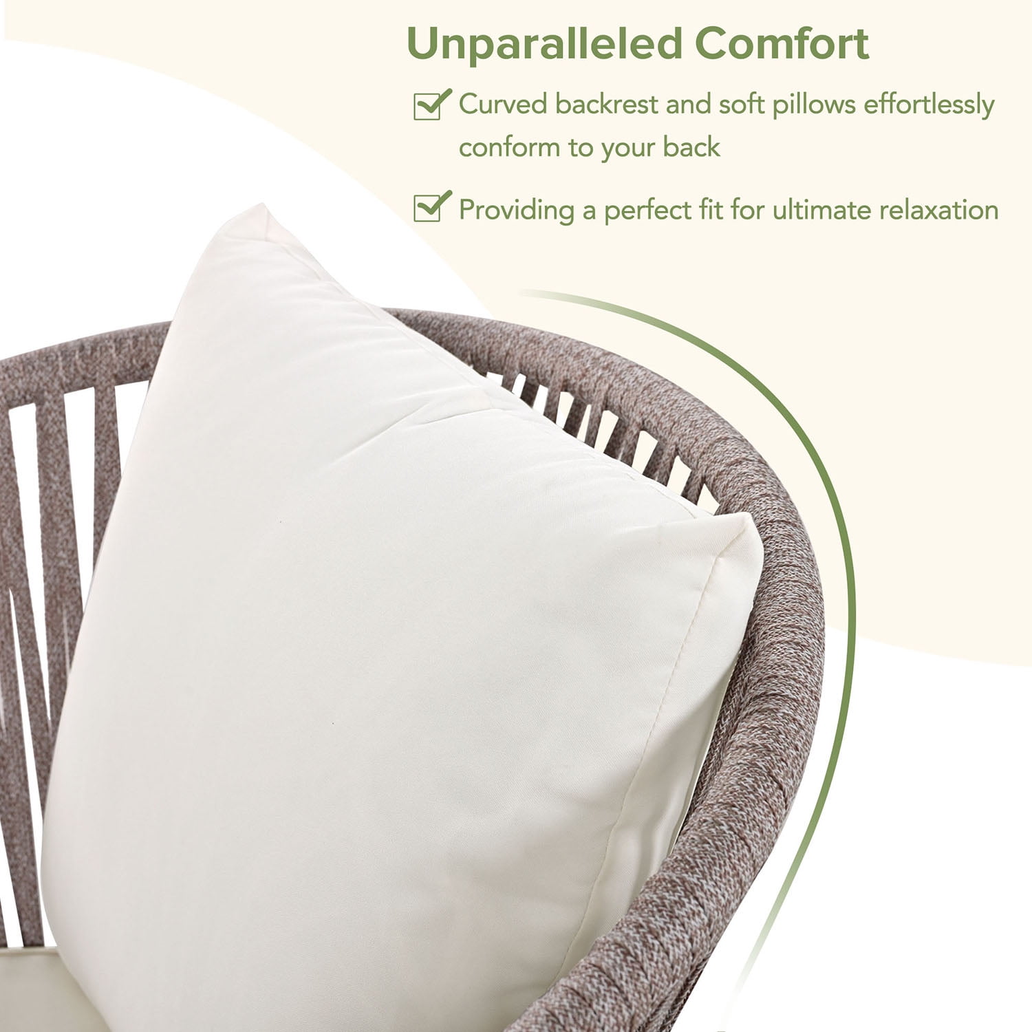 Aimee Lii 7 Pieces Outdoor Patio Dining Set Acacia Wood Garden Table with Umbrella Hole and Rope Metal Frame Chairs, Outdoor Furniture Set, Beige Aimee Lii 7 Pieces Outdoor Patio Dining Set Acacia Wood Garden Table with Umbrella Hole and Rope Metal Frame Chairs, Outdoor Furniture Set, Beige