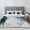 White Green Gray Green, variant on Queen Size Duvet Cover 4 Piece Bedding Set Summer Gradient Lake Tree Forest Bed Sheet Sets Soft Microfiber Comforter Cover with Flat Sheet 2 Pillow Shams