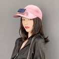 thumbnail image 2 of Pompotops Sun Visor Hats with Fan Women, Solar Fan Cap Solar USB Charging Sunscreen Sun Hat Multifunctional Large Wind Portable Small Fan Cap, Pink, 2 of 5