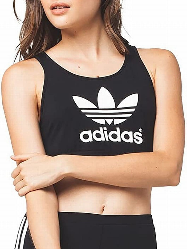 Economie Diplomaat geloof Adidas Womens Signature Elastic Band Crop Top Black M - Walmart.com