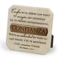 thumbnail image 4 of Lighthouse Christian Products 17913 Confianza (Trust) Sandstone Title Bar Plaque, Multi Color, 3.75", 4 of 4
