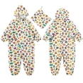 thumbnail image 6 of Ticikt Kids Toddler Rain Suit for Boys Girls One Piece Hoodie Zipper Cartoon Waterproof Coverall Rain Jacket 1-10 Years,Color:Beige,Size:1-3 Years, 6 of 8