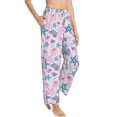 thumbnail image 2 of Uemuo Sea Shells 3 Pattern Women's Wide Leg Palazzo Lounge Pants with Pockets Light Weight Loose Comfy Casual Pajama Pants-Medium, 2 of 9