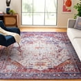 thumbnail image 2 of SAFAVIEH Tucson Jacqueline Traditional Machine Washable Area Rug, Beige/Red, 9' x 12', 2 of 8