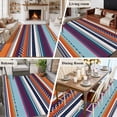 thumbnail image 5 of Area Rug for Living Room, Modern Bohemian Non-Slip Indoor Large Carpet for Bedroom/Dining Room, Minimalist Abstract Boho Paisley Orange Red Washable Low-Profile Rectangle Floor Runner Rugs - 6 x 9 Ft, 5 of 8