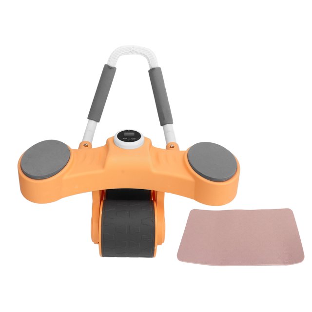 Rueda abdominal de rebote automático con temporizador, soporte para teléfono, soporte para codo, rueda AB para entrenamiento central tipo 2