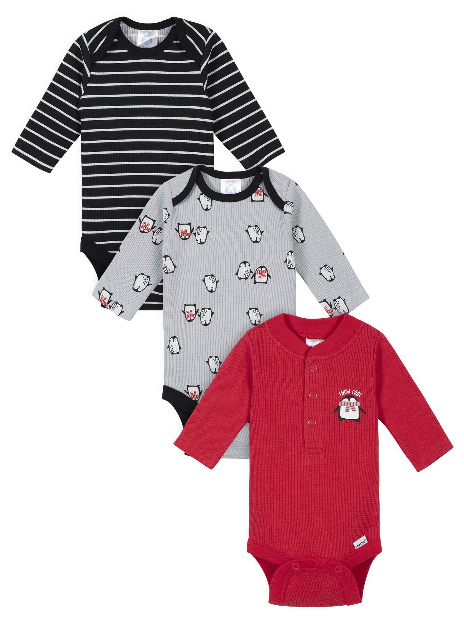 Gerber Gerber Baby Boy Assorted Long Sleeve Thermal Onesies Bodysuits