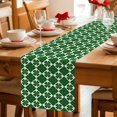 thumbnail image 5 of St. Patrick's Day Table Runner 72 Inches, Spring Shamrock Plants Green Plaid Bed Runner Dresser Scarves Tabletop for Indoor Outdoor Parties/Ceremony/Banquet, 18" x 72", 5 of 8