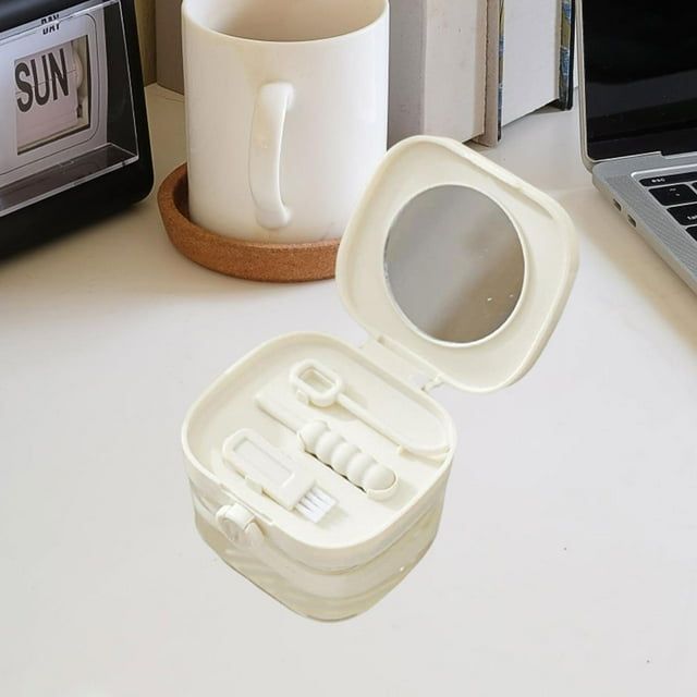 Estuche para dentaduras postizas Caja de almacenamiento para dentaduras postizas Transporte y protección para limpieza de viajes