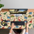 thumbnail image 4 of Long Mouse Pads for Desk,LightBeige Cartoon Dinosaurs Plants Desk Mats on Top Of Desks, Desk Mouse Pad Extra Large with 3mm Non-Slip Base and Stitched Edge for Gaming,Work,Home 47.3"x23.6", 4 of 5