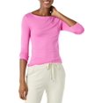 thumbnail image 1 of walmart Essentiels T-Shirt à Manches 3/4 Col Bateau pour Femmes, 1 of 8