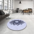 thumbnail image 4 of Ahgly Company Machine Washable Indoor Rectangle Transitional Lavender Blue Area Rugs, 7' x 9', 4 of 7