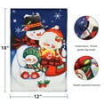 thumbnail image 5 of Lighted Winter Garden Flag, LED Christmas Snowman Garden Flag for Outside, Double Sided Garden Flags Outdoor Flag Home Decor Flag 12x18 Inch, 5 of 7