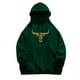 thumbnail image 4 of MHFRRA Sudadera con Capucha y Cordón con Estampado de Cabeza de Toro para Hombre, Estilo Informal, Cómoda, para Uso Diario Verde oscuro, 4 of 4
