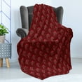 thumbnail image 4 of Chocolate Soft Flannel Fleece Blanket, Yummy Cupcakes with Cherry on Cocoa Creamy Top on Polka Dots Background, Cozy Plush for Indoor and Outdoor Use, 70" x 90", Dark Coral Burgundy, by Ambesonne, 4 of 5