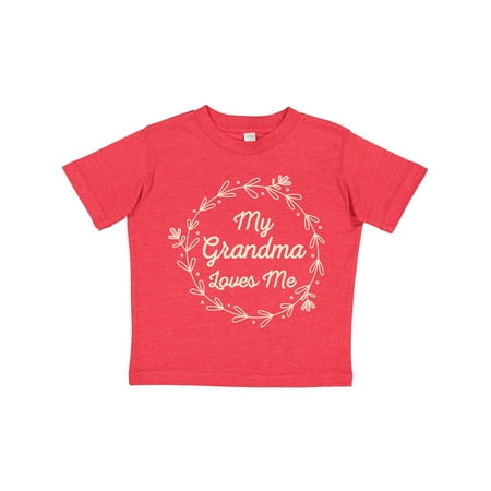 

Inktastic My Grandma Loves Me Grandchild Gift Toddler Toddler Girl T-Shirt