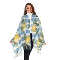 thumbnail image 3 of FORMRS Womens Scarf Winter Soft Long Big Warm Shawls Wrap Tassel Scarves, Retro Lemon Leaves, 3 of 9